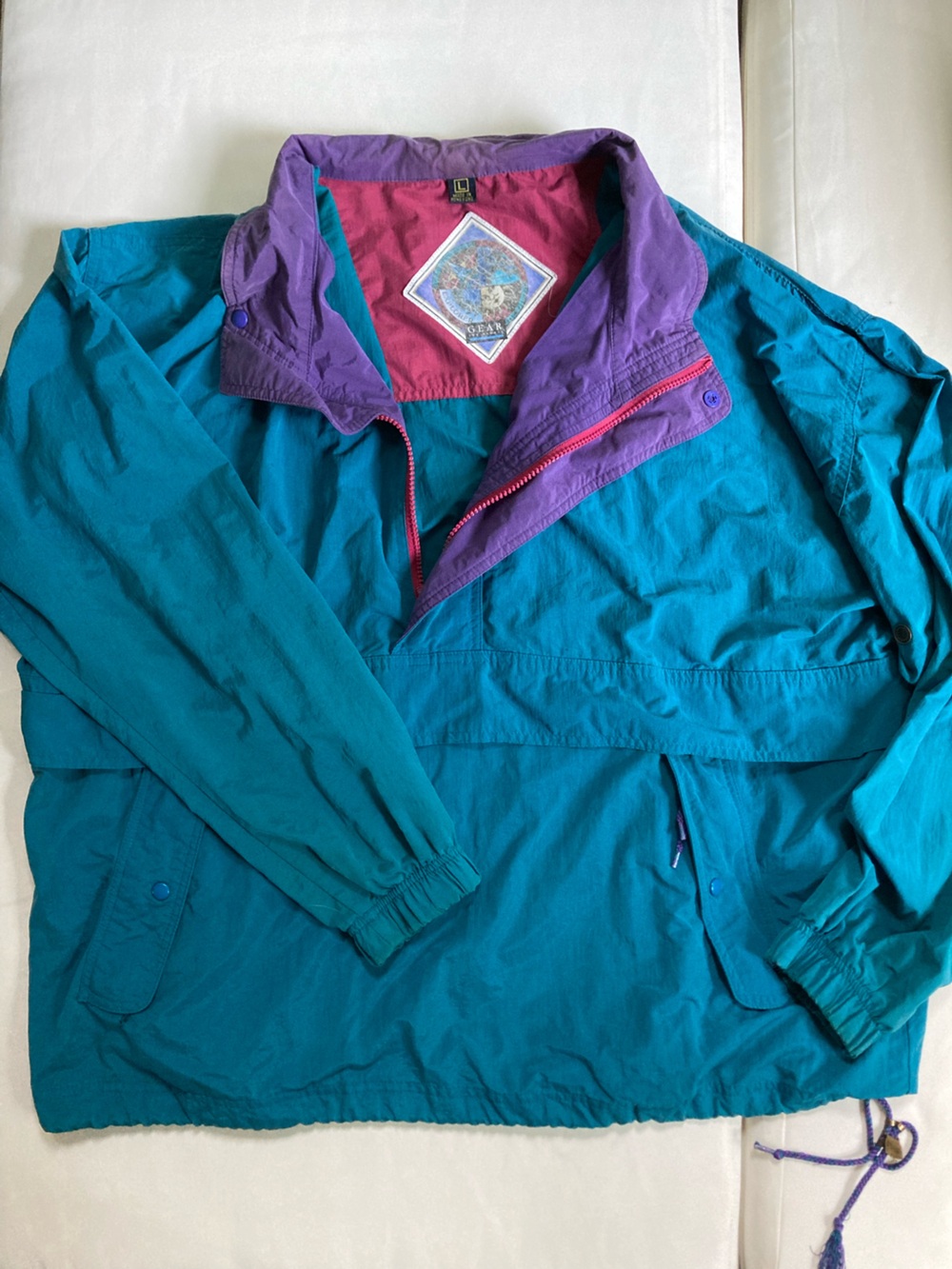 Vintage 90s Gear for Sports Explorer Colorblock Windbreaker Pullover Large